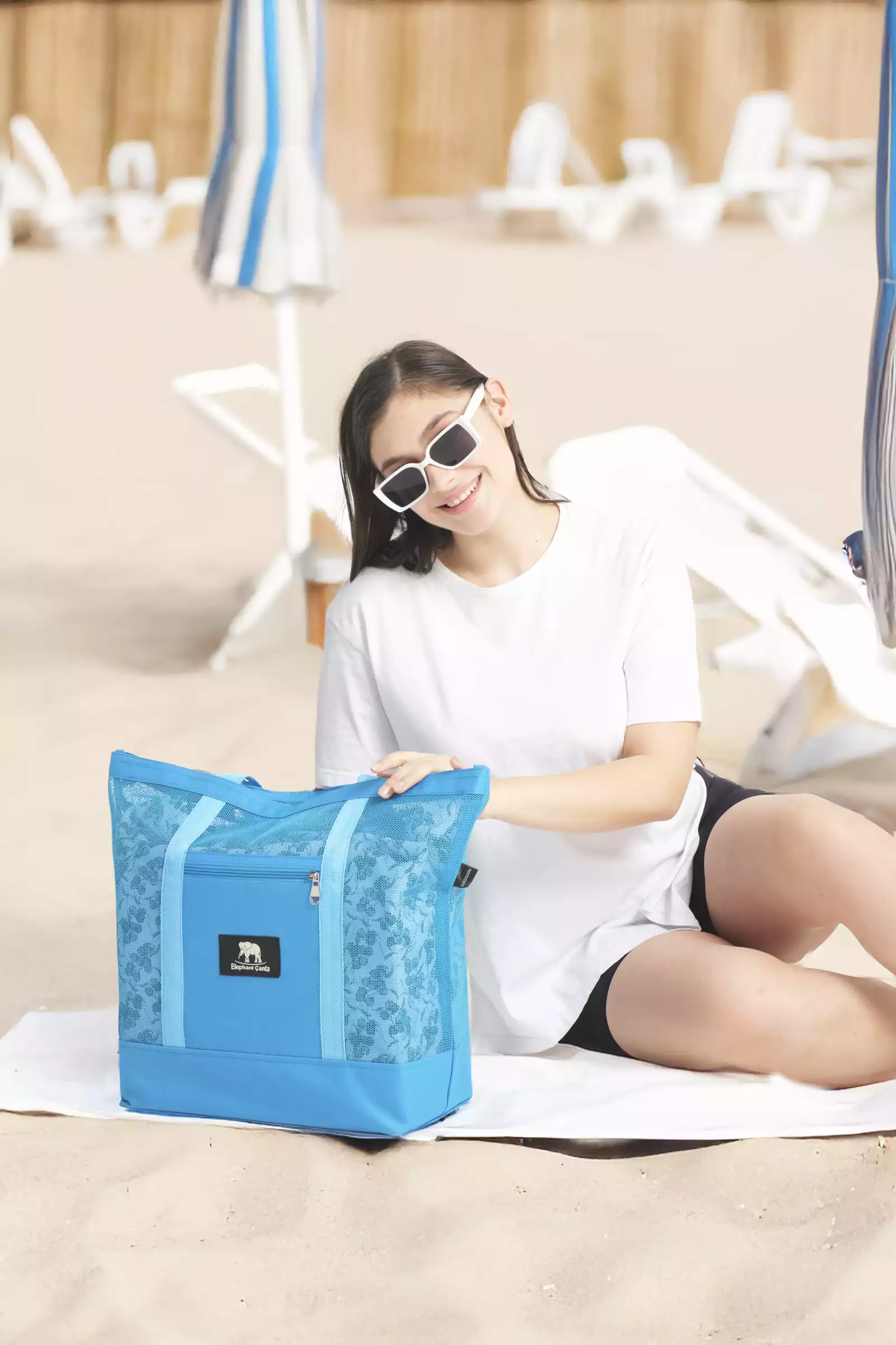 file plaj cantasi cepli fermuarlı 214 gök mavi